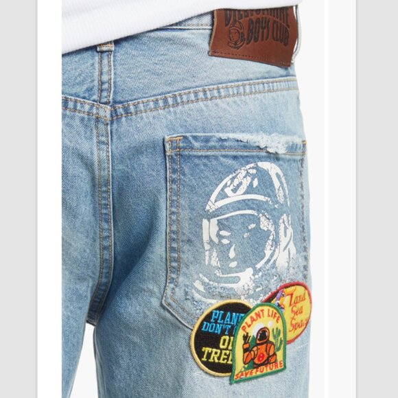 BILLIONAIRE BOYS CLUB Men's Co-Pilot Rip & Repair Straight Leg Jeans Sz 30 NWT - Picture 5 of 7